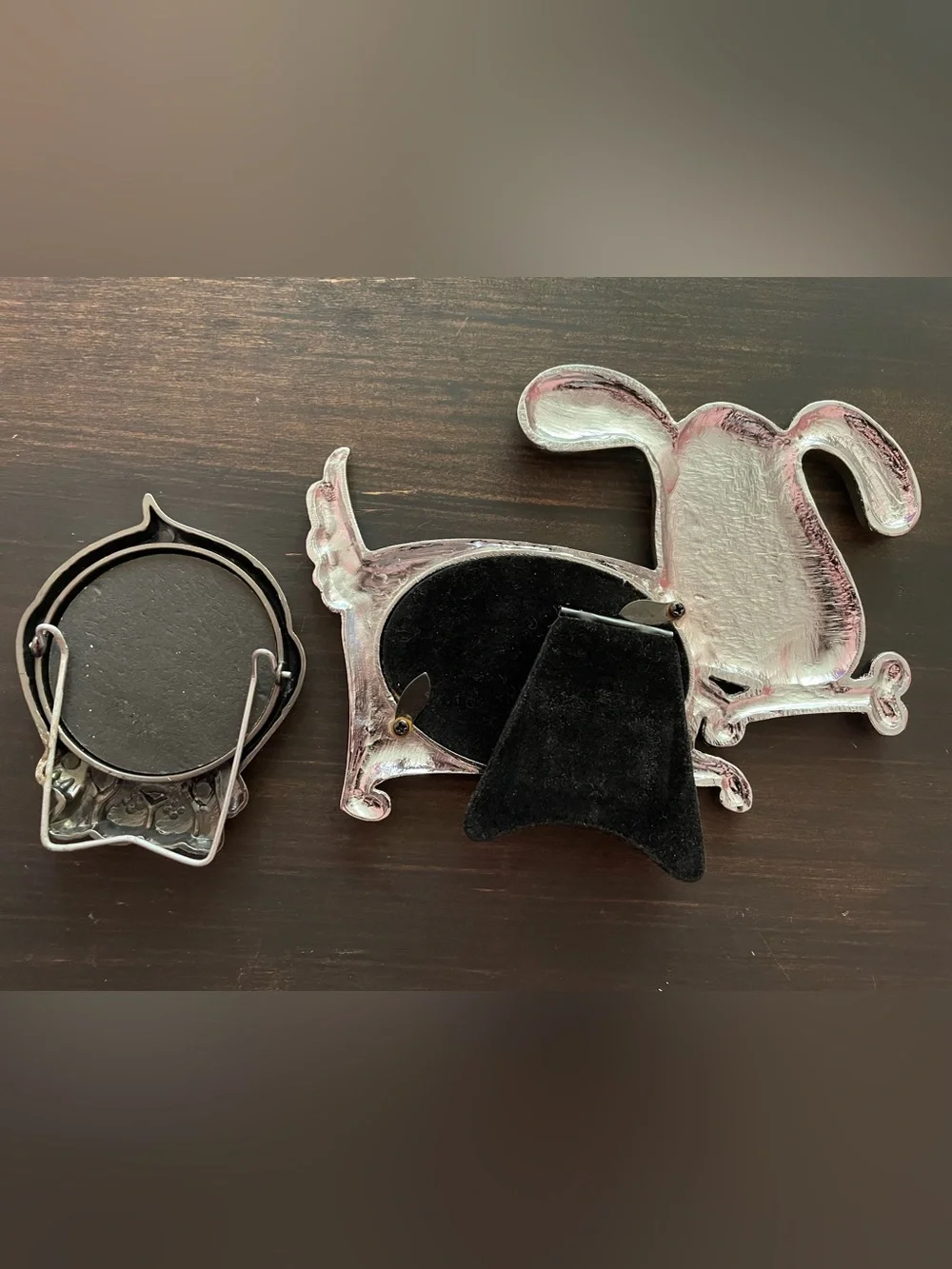 🐶Dog Shaped Photo Frames🐶 Black, White & Silver🐶
